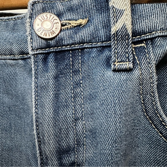 Justice Bleached Daisy Wide Leg Open Flare Denim - Picture 5 of 11